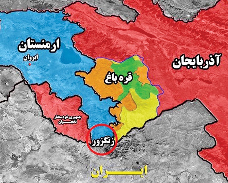 کریدور زنگزور و ادعاهای خلاف منافع ملی ایران