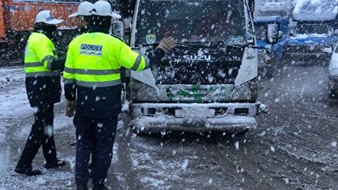 توصیه‌های پلیس برای رانندگی در جاده‌های لغزنده