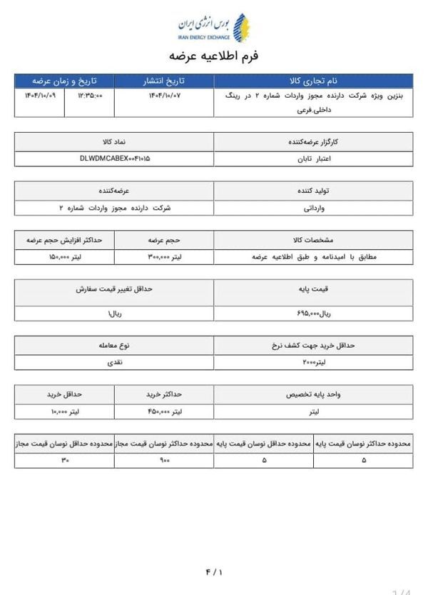 بنزین سوپر وارداتی دوباره گران شد