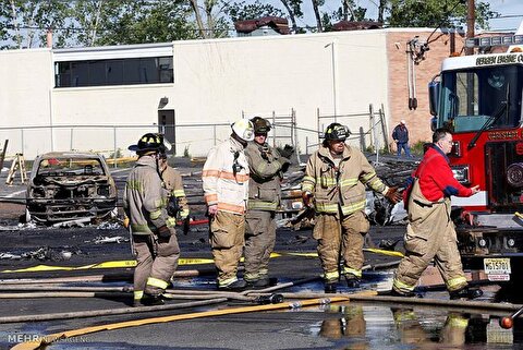 سقوط جت شخصی در فرودگاه ایالت مین آمریکا در میان کولاک
