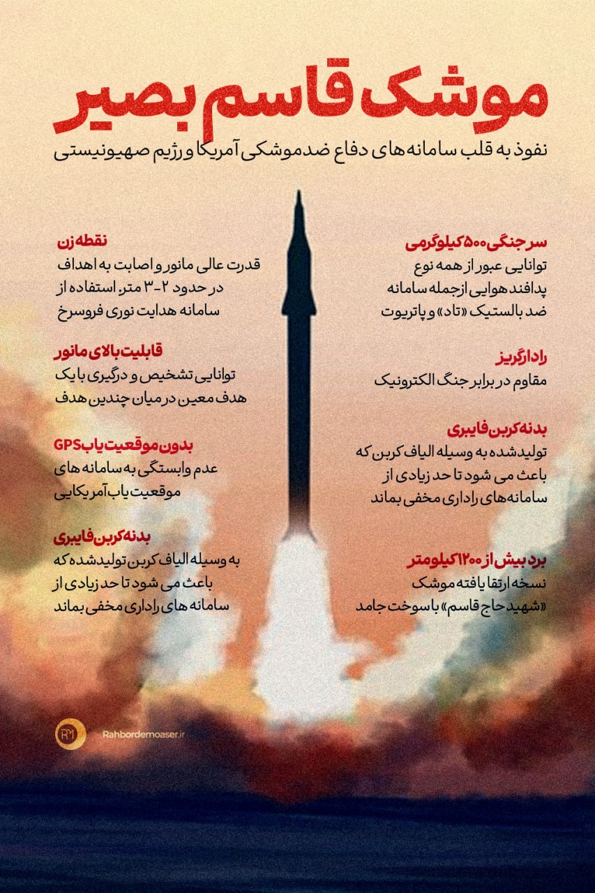 اینفوگرافیک/ موشک قاسم بصیر
