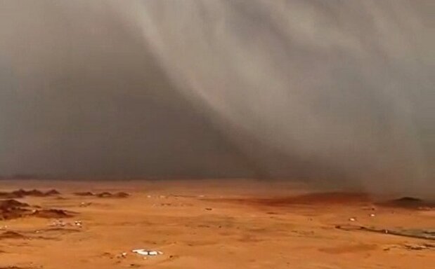 ببینید/ ابر عجیب در منطقه حائل در عربستان