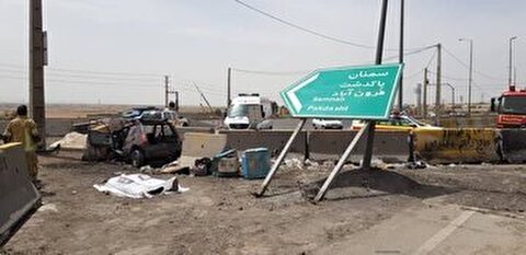 تصادف شدید در خاوران دو کشته برجای گذاشت