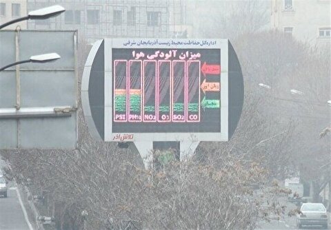 وضعیت قرمز شاخص آلودگی هوا در ۸ منطقه