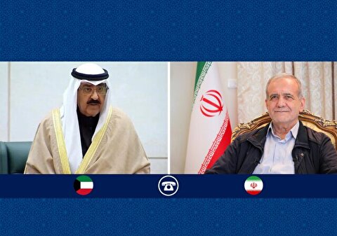 گفت‌وگوی تلفنی رئیس جمهور و امیر کویت
