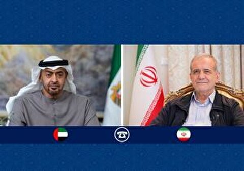 گفت‌وگوی تلفنی پزشکیان و رئیس امارات متحده عربی
