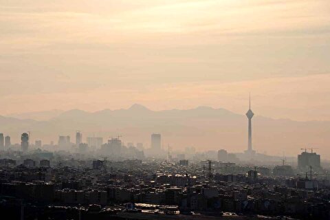 وضعیت نارنجی آلودگی هوای تهران با شاخص کیفیت ۱۲۸