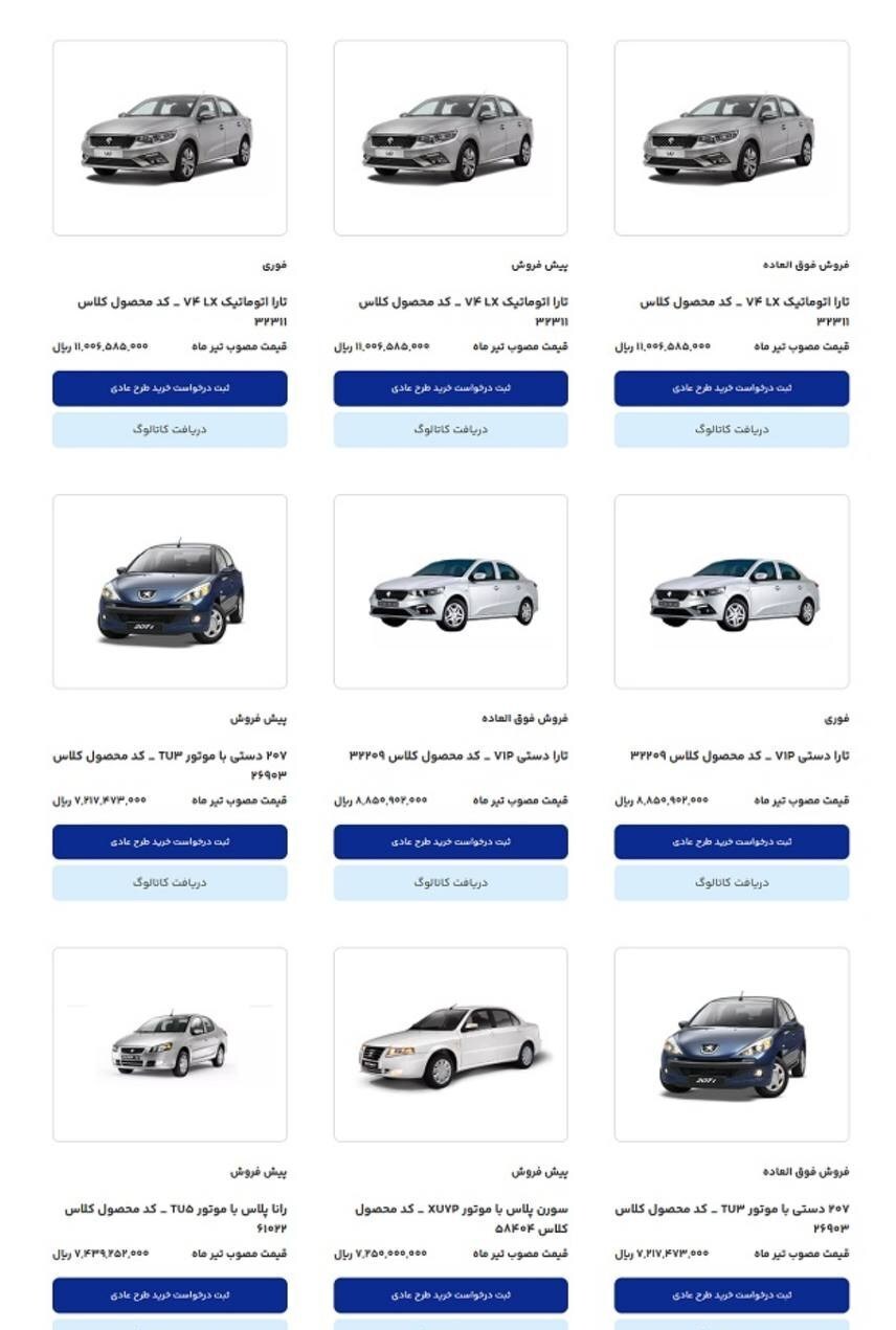 آغاز پیش ثبت‌نام محصولات ایران خودرو از امروز + لیست خودروها