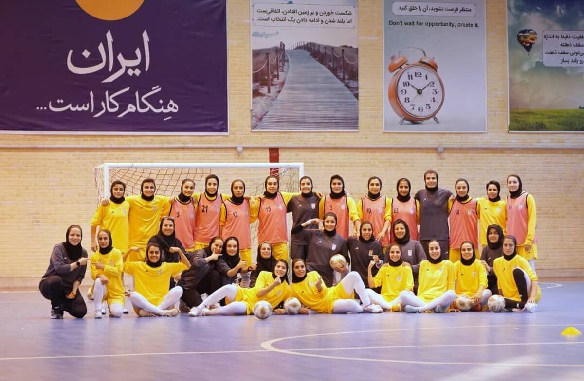 تمرین پرانرژی تیم ملی فوتسال بانوان با تمرکز بر گلزنی و بازی‌های موقعیتی