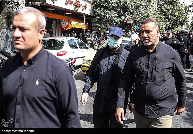 عکس / حضور قالیباف با کلاه در مراسم باشکوه تشییع شهدای اقتدار