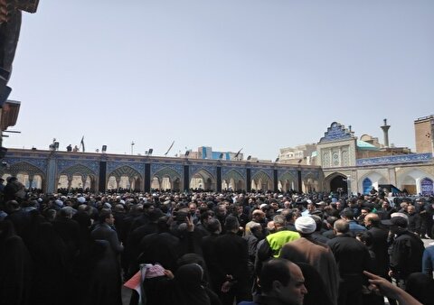 پیکر شهید طهرانچی و همسرش در حرم عبدالعظیم آرام گرفت