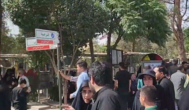 ویدیو| تصاویر از بدرقه شهید محمد باقری در بهشت‌زهرا