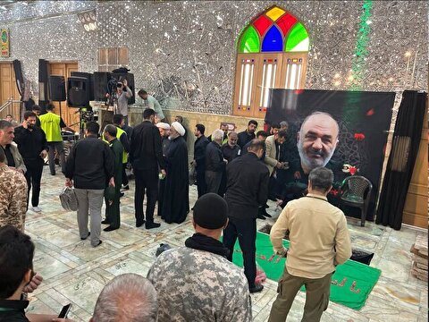 پیکر سپهبد شهید سلامی و سردار شانه‌ئی در حرم حضرت عبدالعظیم حسنی (ع) به خاک سپرده شد + فیلم