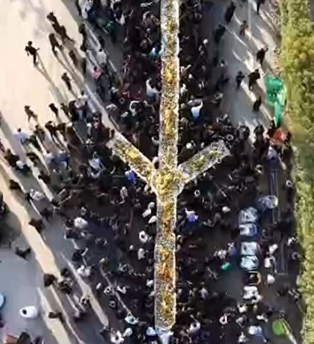 ویدئوی متفاوت از موکبی با ظاهر موشک‌های ایرانی در عراق