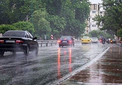 هواشناسی ایران۱۴۰۴/۶/۲۲/ بارش باران در نوار شمالی کشور