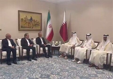 دیدار رئیس جمهور ایران با امیر قطر در دوحه