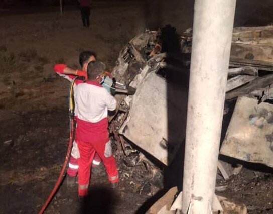 آتش سوزی مرگبار تریلر در محور اهواز - شوش