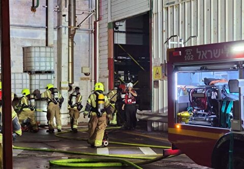 آتشسوزی یک کارخانه نظامی آمریکایی-اسرائیلی در شهر طیرات کارمل رژیم صهیونیستی