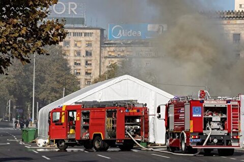 تیراندازی مقابل پارلمان صربستان/ ووچیچ: اقدام تروریستی بود