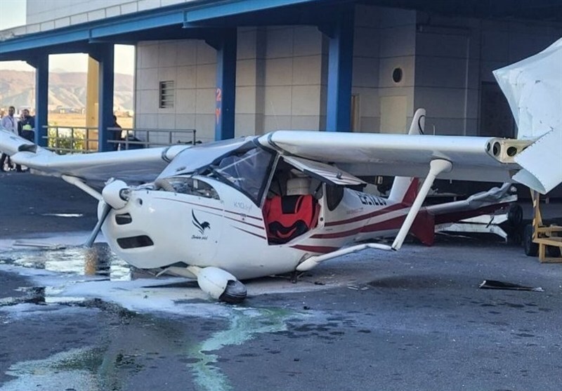 فرود پرحادثه در تبریز/هواپیمای فوق‌سبک از کنترل خارج شد