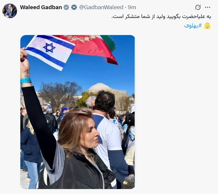 قدردانی مقام اسرائیلی از یاسمن پهلوی!
