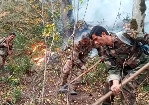 آخرین وضعیت آتش سوزی جنگل‌های الیت؛ ادامه عملیات مهار حریق 