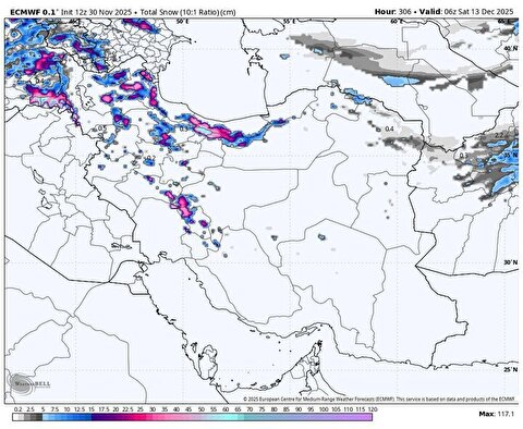 سامانه بارشی تازه در راه است؛ شمال‌غرب و سواحل خزر سفیدپوش می‌شوند