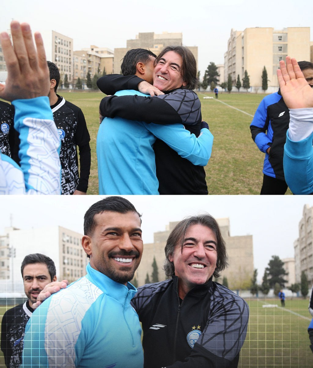 عکس/ تصویری علیه شایعات؛ ساپینتو و رضائیان در آغوش یکدیگر