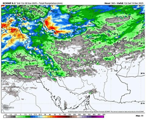 ورود سامانه بارشی تازه از روز شنبه/ بارش‌ها در ۱۶ استان