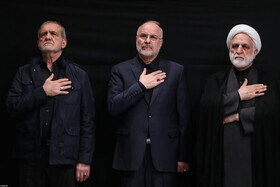 عکس/ سران قوا در سومین شب مراسم عزاداری شهادت حضرت فاطمه (س)