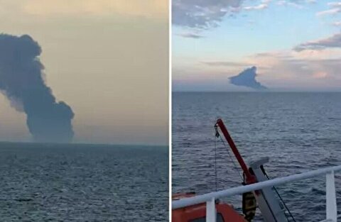 انفجار یک نفتکش در دریای سیاه