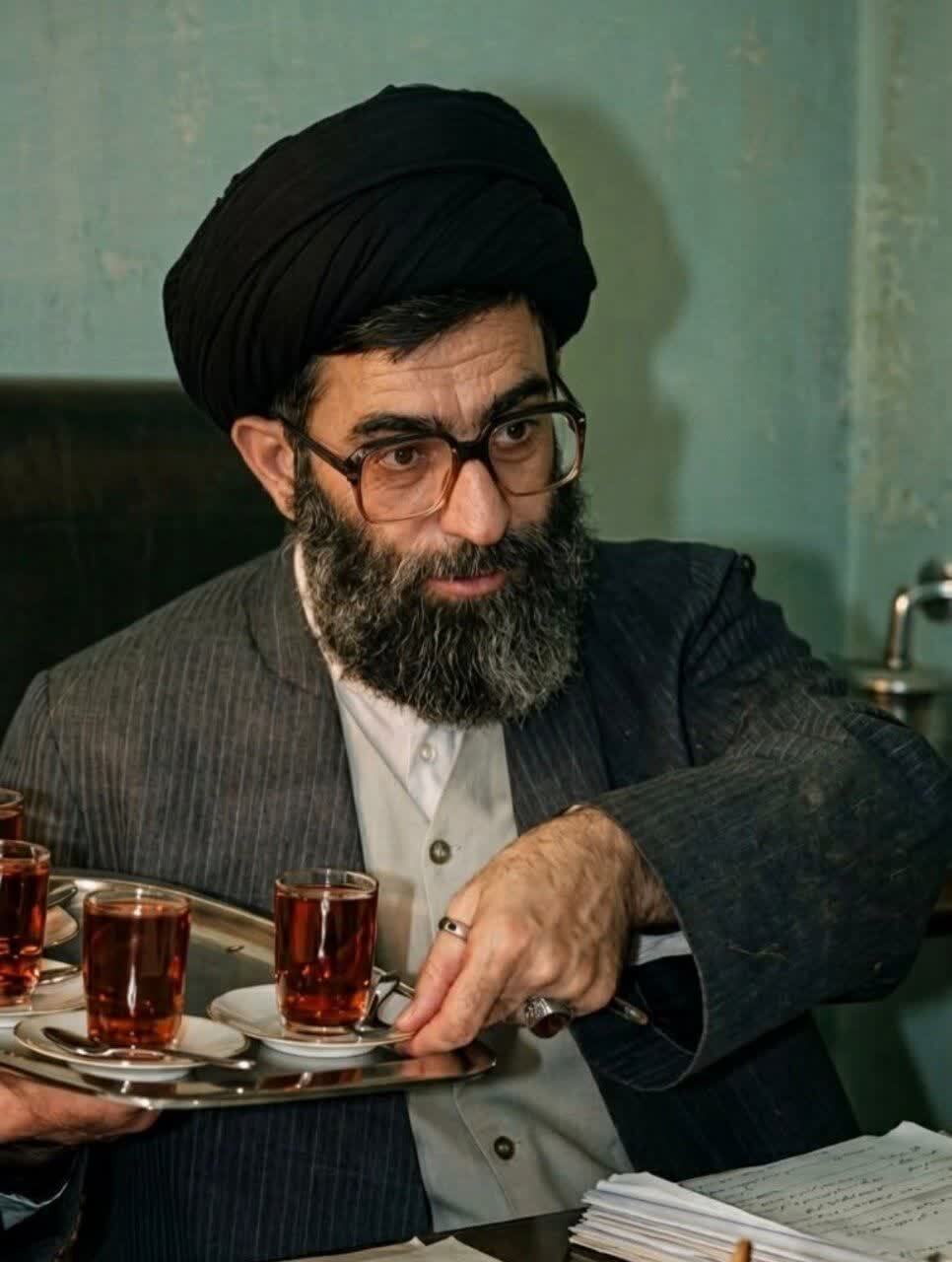 عکس/ تصویری خاص از رهبر شهید انقلاب