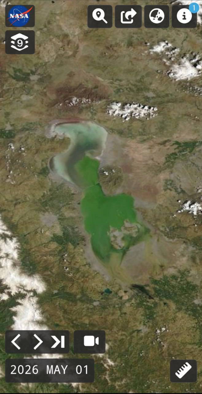 زندگی دوباره دریاچه ارومیه + آخرین عکس ناسا