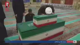 ویدئو | لحظه وداع داماد رهبر شهید با دختر ۱۴ ماهه‌اش در مسجد جمکران