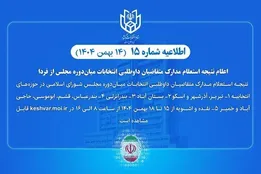فردا استعلام مدارک متقاضیان انتخابات میاندوره‌ای مجلس اعلام می‌شود