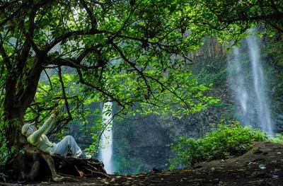 عکس/ تصویری چشم نواز از آبشار طبیعی در جاوه