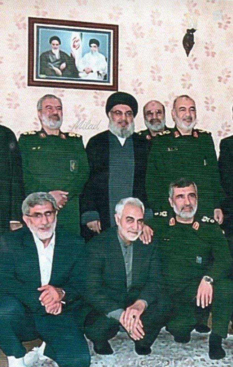 تصویر فرماندهان شهید در کنار سیدحسن نصرالله/ سرداران قاآنی و فدوی هم هستند + عکس