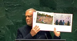 پزشکیان در مجمع عمومی سازمان ملل: زبان قلدری را نمی‌پذیریم؛ بمب اتم در اسرائیل است، اما بازرسان در ایران