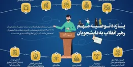 اطلاع‌نگاشت « یازده توصیه مهم رهبر انقلاب به دانشجویان»