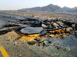تخریب مسیر ترانزیتی زاهدان - خاش توسط گروهک ضد انقلاب