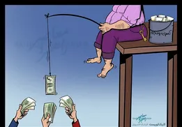 کاریکاتور/واعظی:دلار را گران کردیم تا کشور را اداره کنیم