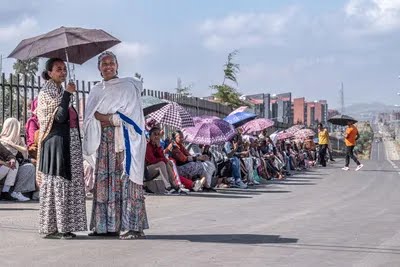 عکس / صف شرکت در انتخابات سراسری مجلس در پایتخت اتیوپی