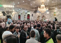 تصاویر / مراسم تشییع و خاکسپاری پیکر شهید سلامی در حرم عبدالعظیم