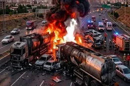 تعداد جان باختگان تصادف تانکر سوخت در جاده سنندج- همدان به ۱۱ تن رسید / آمار مصدومان 