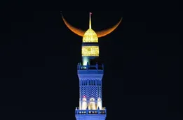 عکس/ثبت تصویر هلال ماه سوم رمضان در عمان