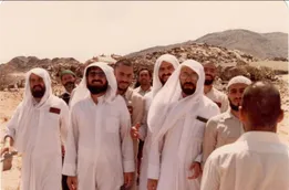عکس | تصویری زیرخاکی و قدیمی از آیت الله جمارانی، سید محمد خاتمی و حسن روحانی در سفر حج